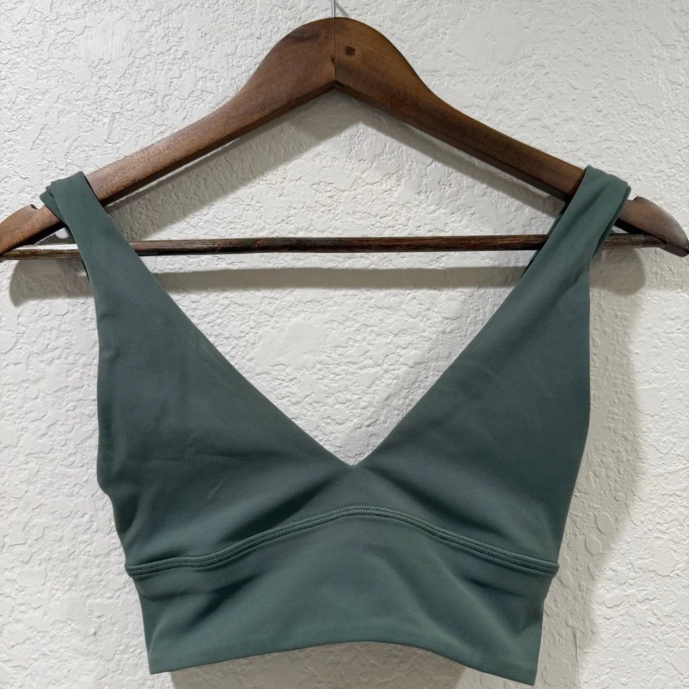 Lululemon Align V-Neck Bra *Light Support, A/B Cup Dark Forest Size 2